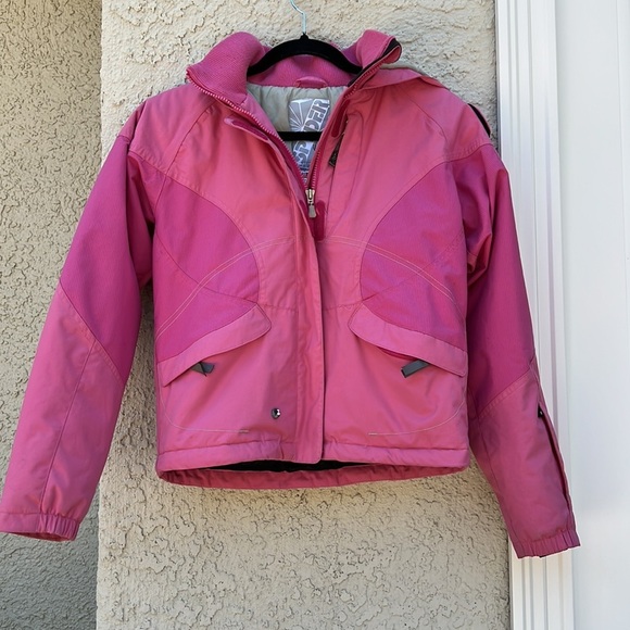 💚Spyder Girls Pink Ski/Snow Waterproof Jacket Girls Size 12